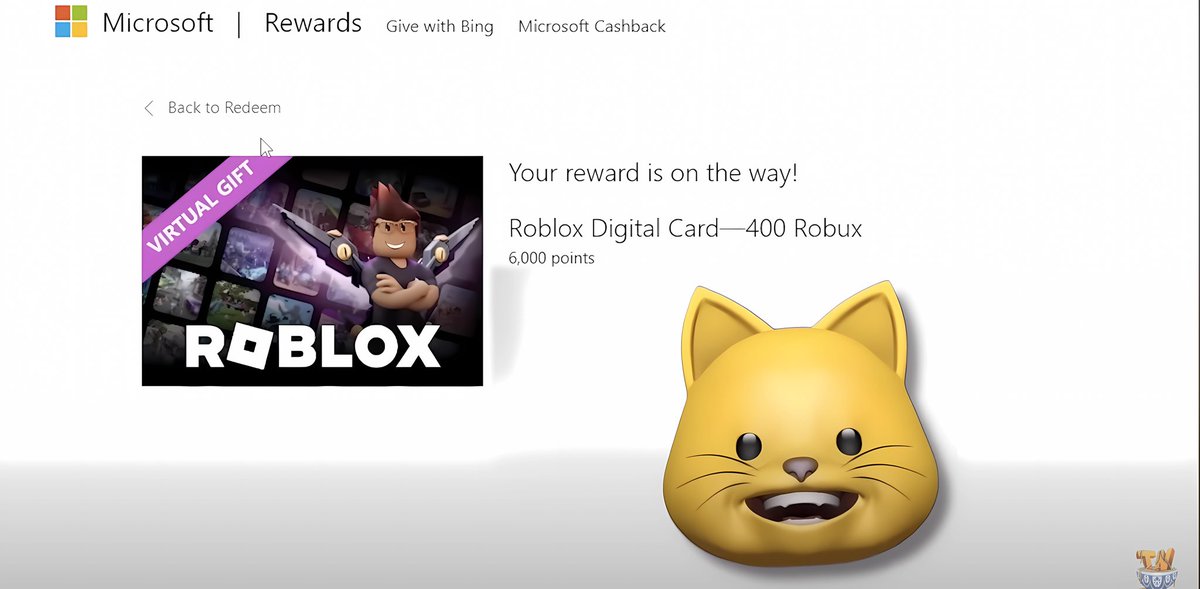 Working towards my 400 Robux on Bing