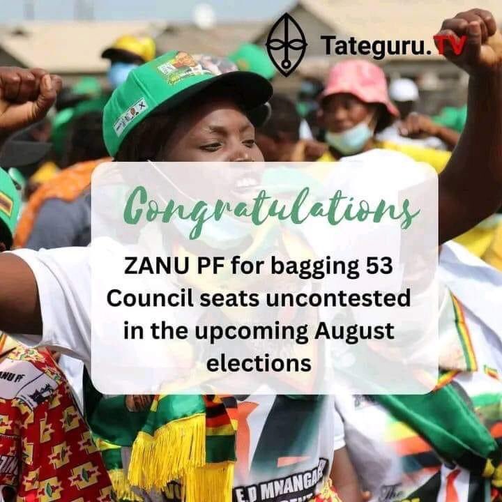 harmaineRopafa1's tweet photo. Congratulations ZANU-PF…. Victory is certain.✊🏽✊🏽 https://t.co/IX5ZDjBCnO