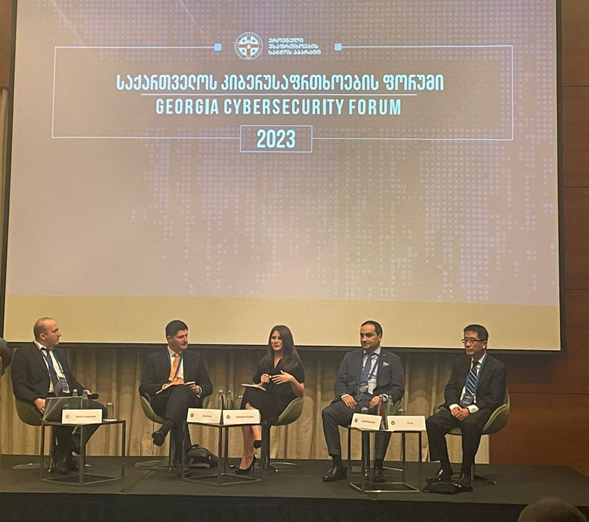 ITUEurope's tweet image. 🌐 Live from #CybersecurityForum in 📍#Georgia as @ITUEurope takes the stage for an insightful panel discussion on &apos;Emerging Technologies and Cybersecurity.’ 

Looking forward to a dynamic discussion with esteemed speakers! 🇬🇪 

#EmergingTech #DigitalSecurity #DigitalResilience