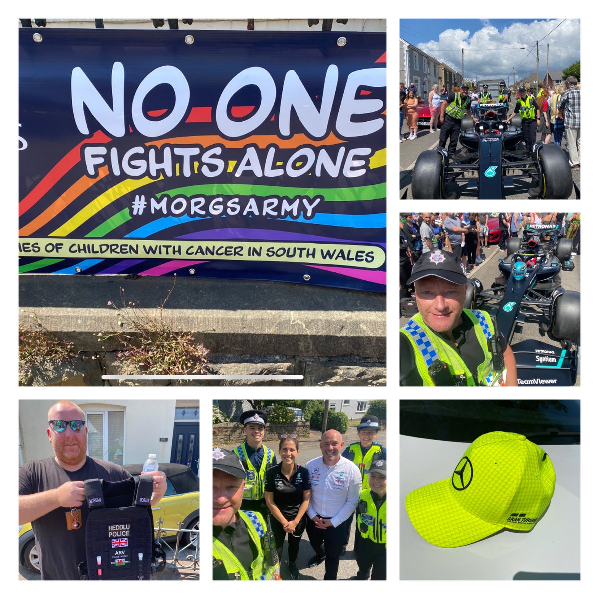Another hugely rewarding day in Gorseinon supporting all the people that contributed to an amazing afternoon. To see a F1 car on Frampton Road was fantastic, huge thanks to @MercedesAMGF1 We are all #MORGSARMY @swpolice @SWPSwansea