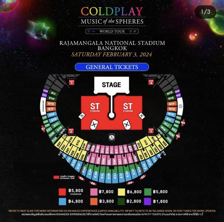 SuandoHaS's tweet photo. WTS Coldplay Bangkok , Posisi Hijau Tengah, Dm #ColdplayLiveinBangkok #Coldplay https://t.co/KS5pXaB4UD
