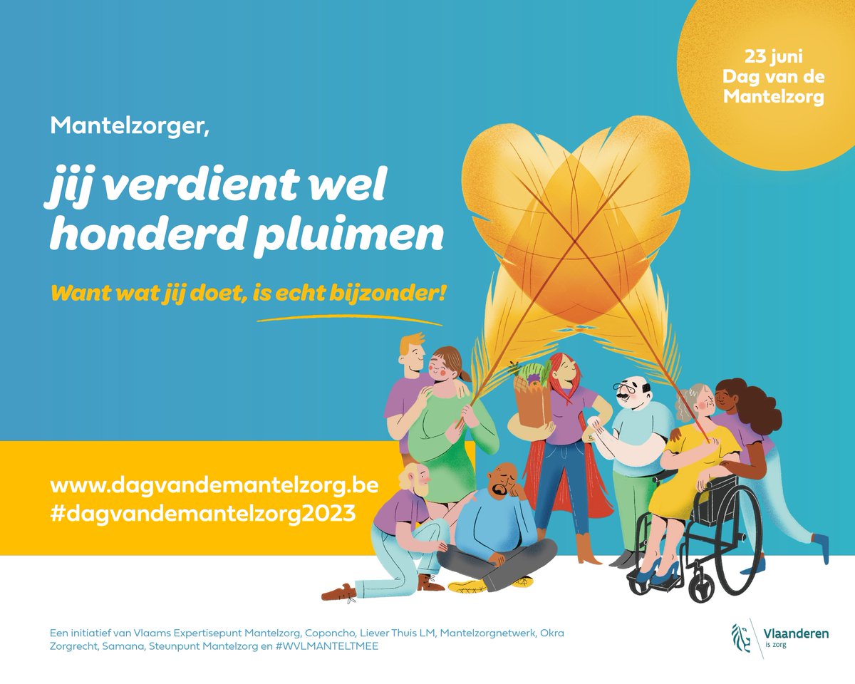 Vandaag, op Dag van de Mantelzorg, zetten we mantelzorgers in de schijnwerpers! 💛 Want, beste mantelzorger, al vind je de zorg voor een ander nog zo vanzelfsprekend: wat jij doet is écht bijzonder. Meer info over ondersteuning vind je op dagvandemantelzorg.be.