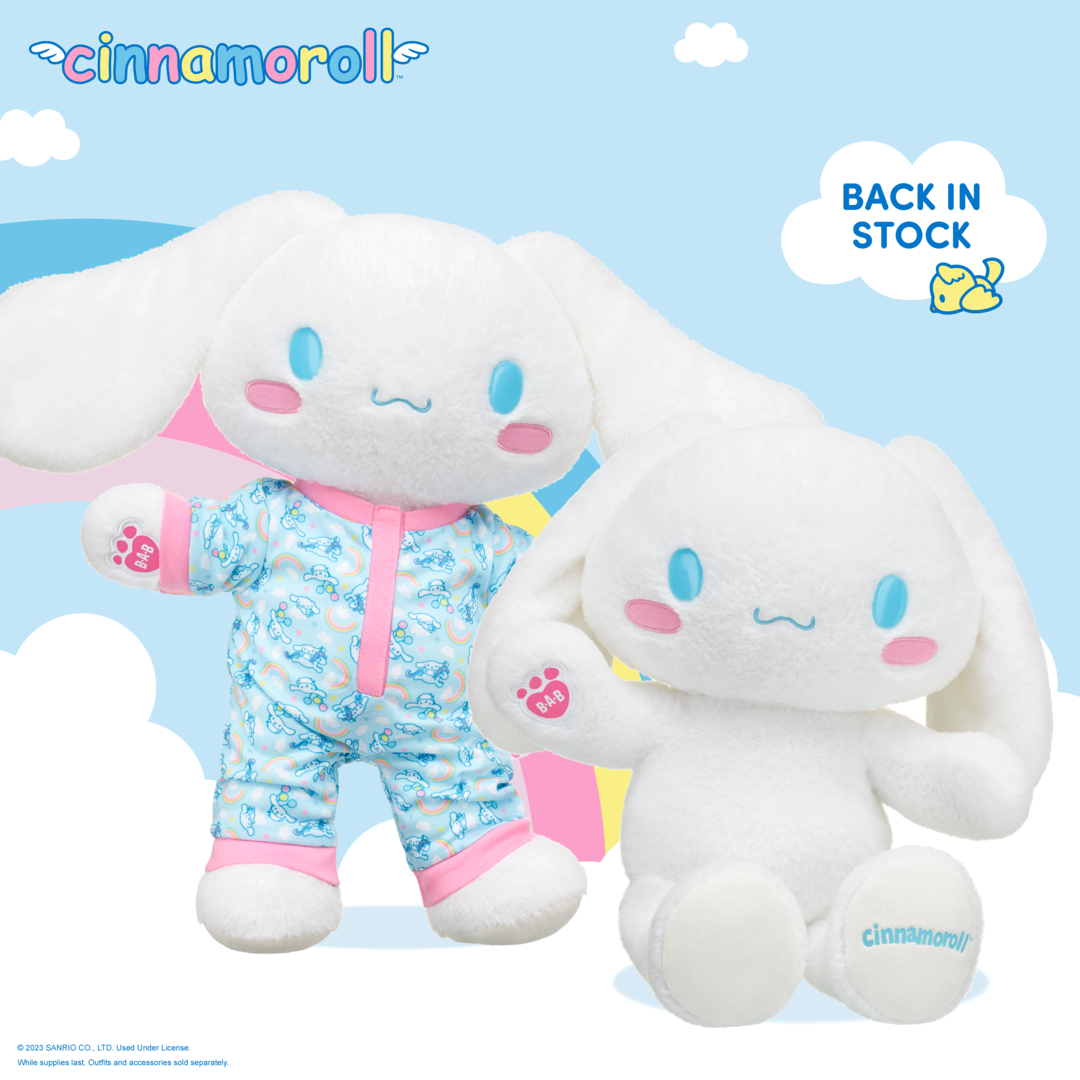 buildabear's tweet image. Back in stock! Snuggle up to the cutest of dreams with gifts for Cinnamoroll fans! This nap-loving plush puppy is ready to snooze in its comfy PJ sleeper. The most adorable addition to any @sanrio fan's collection!

US: bddy.me/42Ujs4D
UK: bddy.me/3r1g7Dy
