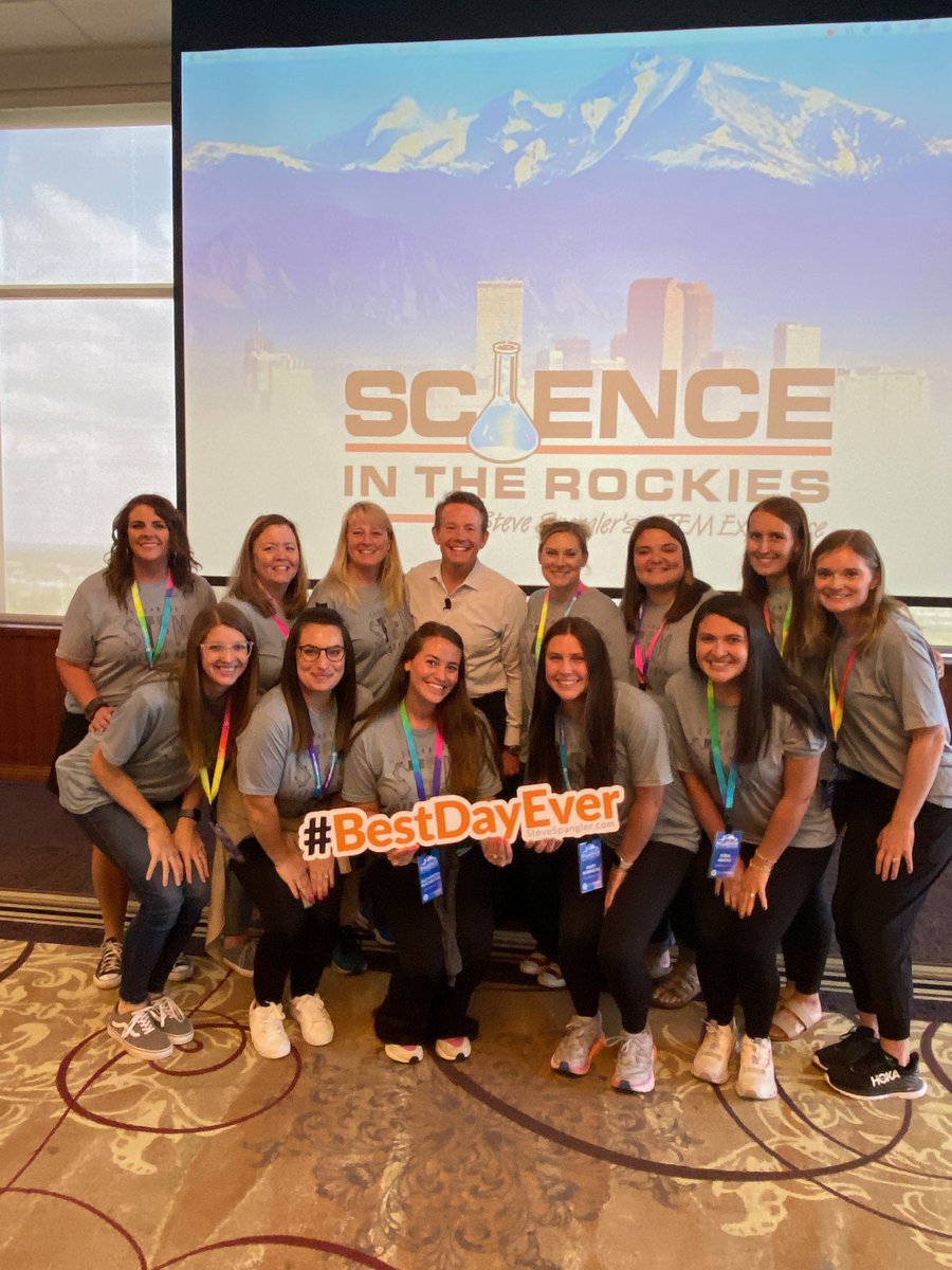 Amanda_Rae_'s tweet photo. Celebrating my wedding anniversary with another man 😝 good thing my husband is understanding! #bestdayever #stevespangler #scienceintherockies https://t.co/9c8hUOWJgy