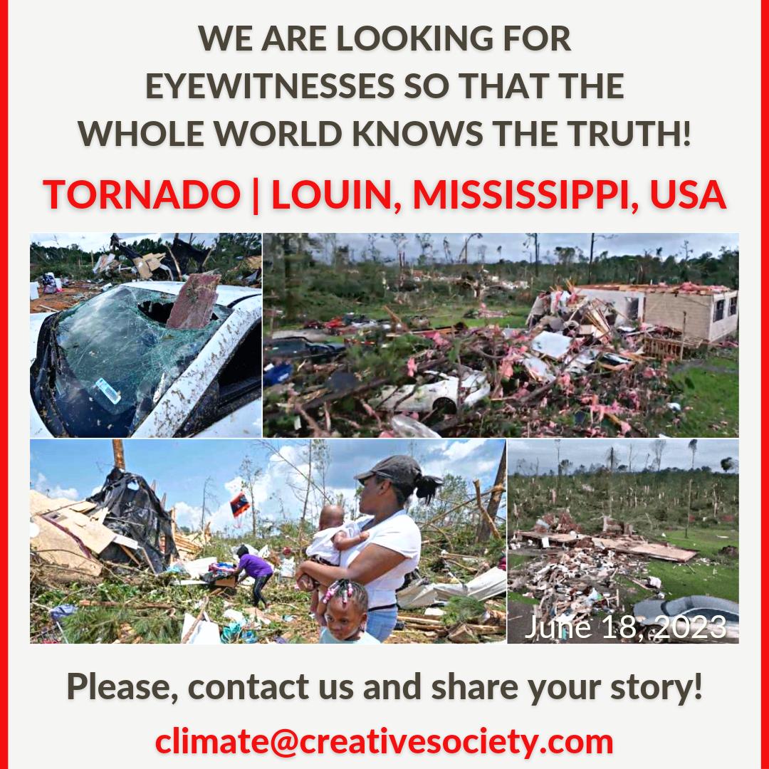 climat_change's tweet photo. June 18❗️Damage & debris are littering the landscape across #Louin, #Jasper County, #Mississippi in the wake of a EF-3 #tornado that roared through central Mississippi. At least 1 fatality has been confirmed, while another 25 were injured.
Eyewitnesses, share your story!#climate https://t.co/CqzHmoF716