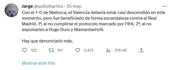 vixcamunt's tweet photo. Tampoco nos olvidemos de: @ElInmortal____  @quillobarrios @mbafraudee @Mario___RM @Lavozgalactica @Mario___RM @Mundo_MadridCF @atooca @AlberrtoRM @bNj_RM ..., y tantos otros. que mostraron su señorío blanco central lechera madridista, apoyando al @valenciacf hasta el final https://t.co/hLJ9tDsXZs