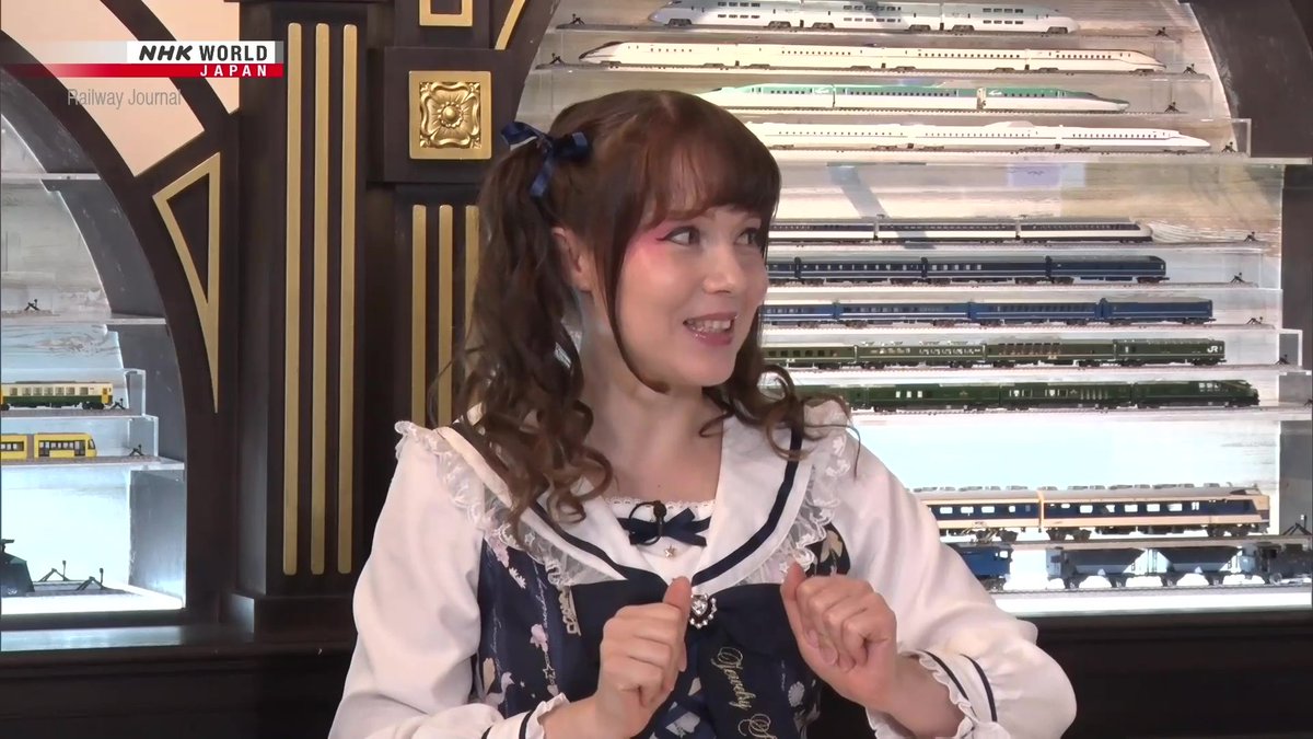 DevilTamerKen's tweet photo. Watching #japanrailwayjournal on @NHKWORLD_News with @CathyCat_TV and Prof Takagi Ryo. I really like how innovative the people in Japan are and how they always look out for each other. But please bring Cathy's voice over work back. https://t.co/AlUXNi8C5x