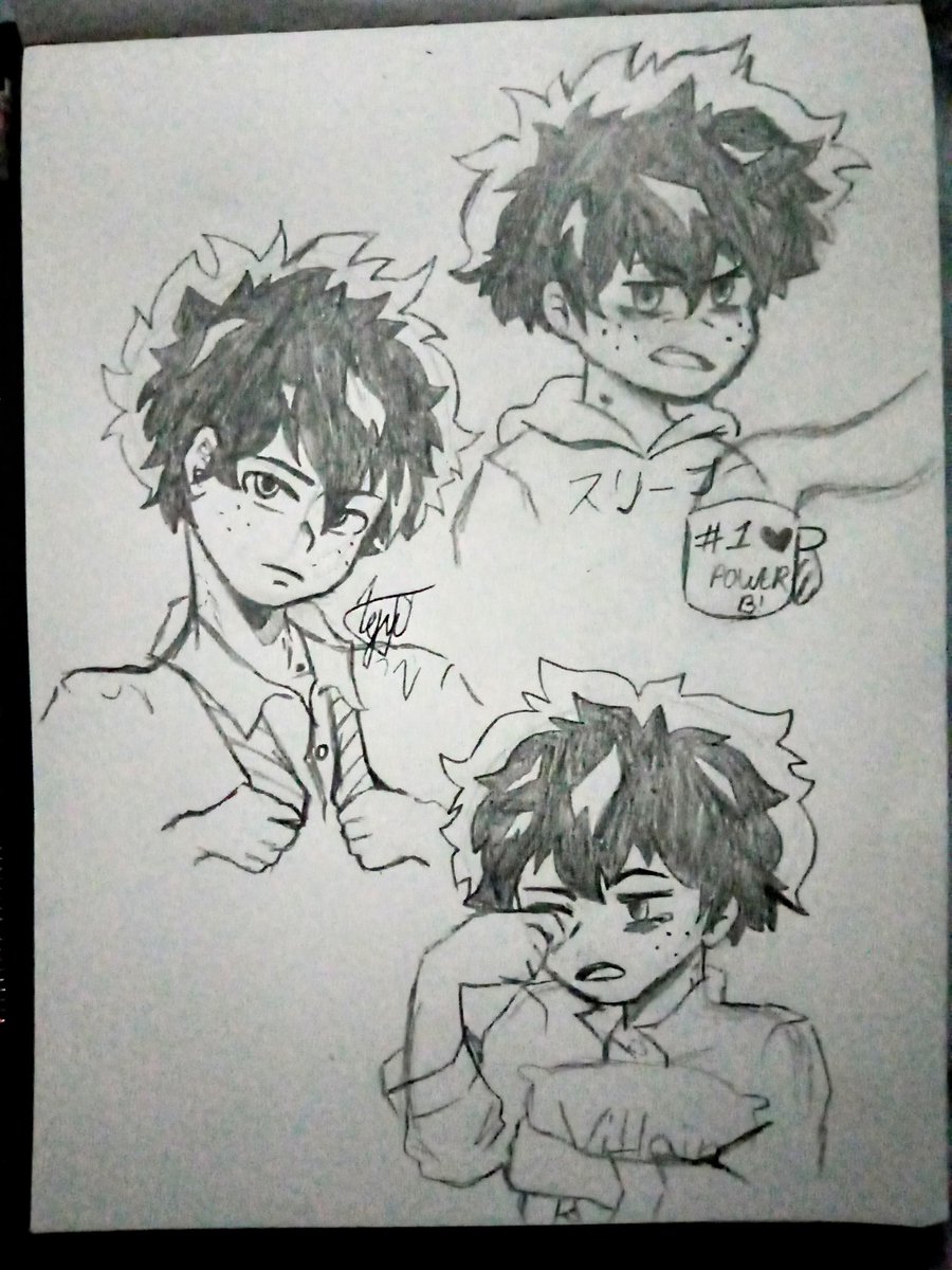 Imagine_Wilde's tweet photo. Little doodles I made during school hours. I got bored :/
#Izukumidoriya #doodleart #MyHeroAcademia https://t.co/SCEFjQuMHU