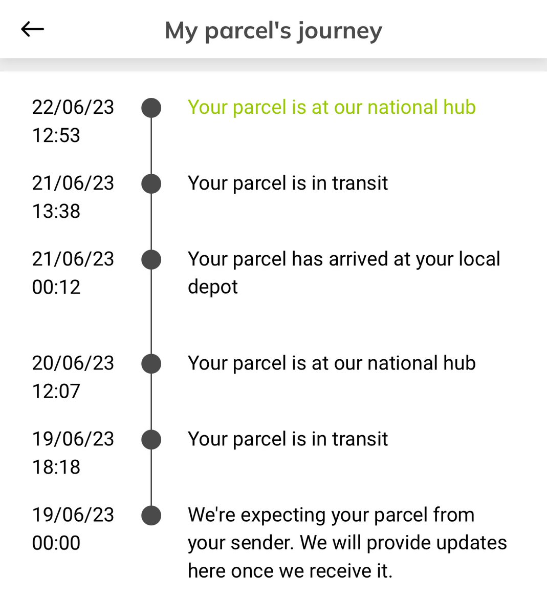 I can understand why <a href="/YodelOnline/">Yodel</a> aren’t allowing customers to be able to contact their Customer Service team on Twitter, when a parcel you’re expecting today gets bounced around the country like this 🤬