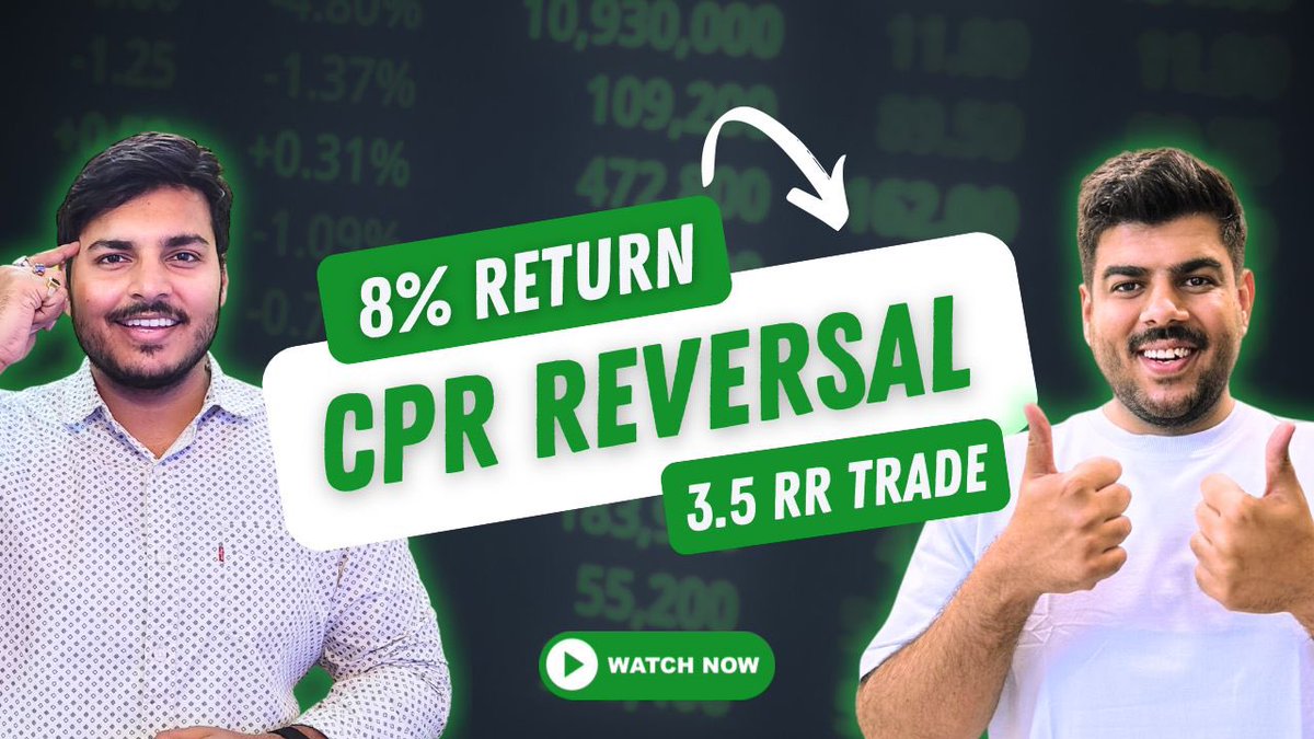 tradingmonks's tweet photo. We used our CPR Reversal Strategy and made 8% gains πΈ
Want to know how?
Watch our live trades video now - https://t.co/E3h9nlkOw4
@tradingmonk_MB @TradingMonk_UJ
#tradingmonks #cprstrategy #livetrading https://t.co/qfjVPdyhBq