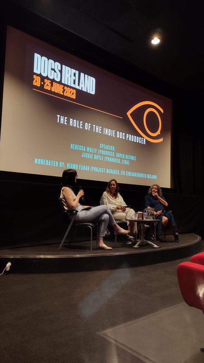 DocsIreland's tweet photo. Fascinating talks at the Emerging Filmmakers Day so far 

Our Head of Industry @roisingeraghty is now sitting down with Rebecca Wolfe and Jackie Doyle to discuss the role of the indie documentary producer https://t.co/SijrfrsiIU