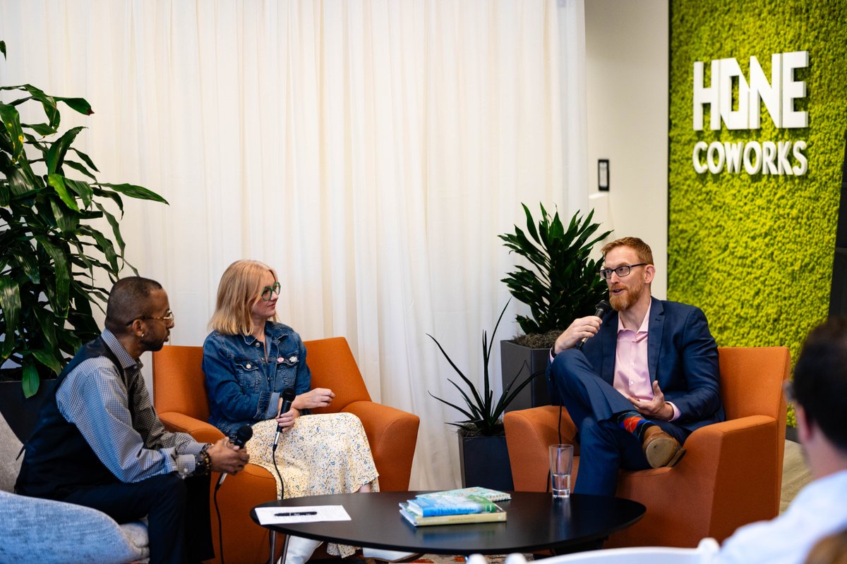 HoneCoworks's tweet photo. Walter Thorne of the @AlbanyBizReview 
 moderated as Hone and the Palette community teamed up to explore entrepreneurial endurance. Join us 7/19 at Palette Schenectady for the next event in our new joint series when we'll be discussing how to attract and retain the best talent. https://t.co/GIu6dQpSll