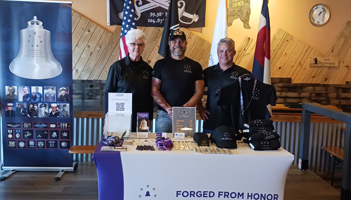 TheHonorBell's tweet photo. Many thanks to the good people at 105 West Brewing Co in Castle Rock for having the Honor Bell Foundation as their non-profit of the month 🇺🇸
#honorbell
#105westbrewing
#veterans https://t.co/5y3q35zgtf