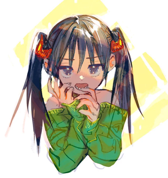 ギザ歯とツノ