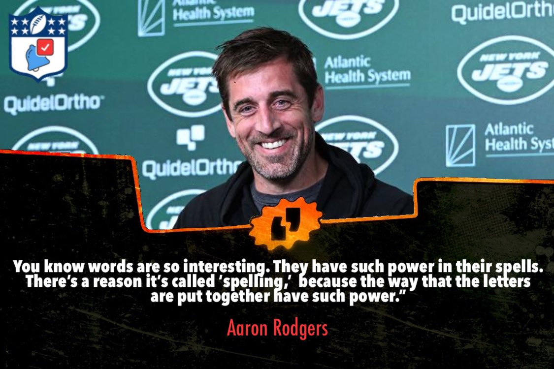 QB Aaron Rodgers on the origin of the word 'spelling':