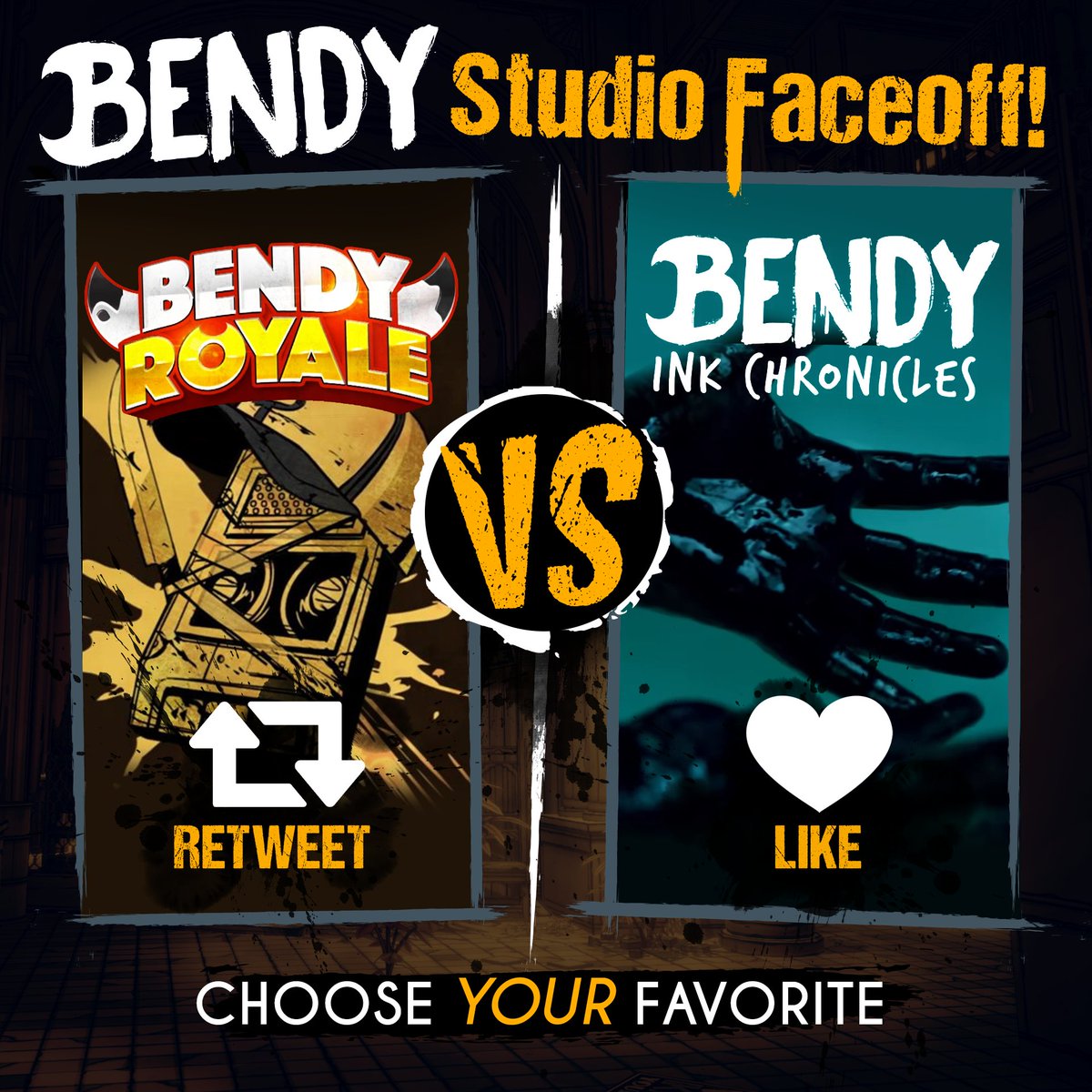 Studio Faceoff! You must choose. ⬅️❓➡️ #BATDR #BENDY
