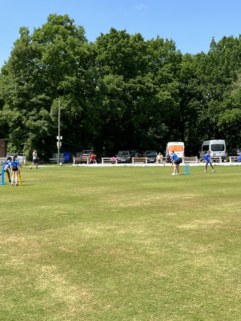 standrewsce's tweet photo. Fabulous afternoon of girls’ cricket today down at Roe Green. The girls showed such great skill levels that improved with every over! We even managed a silver medal! Well done everyone on a fabulous team effort! @SportMattersDG https://t.co/rmfAHihsDs
