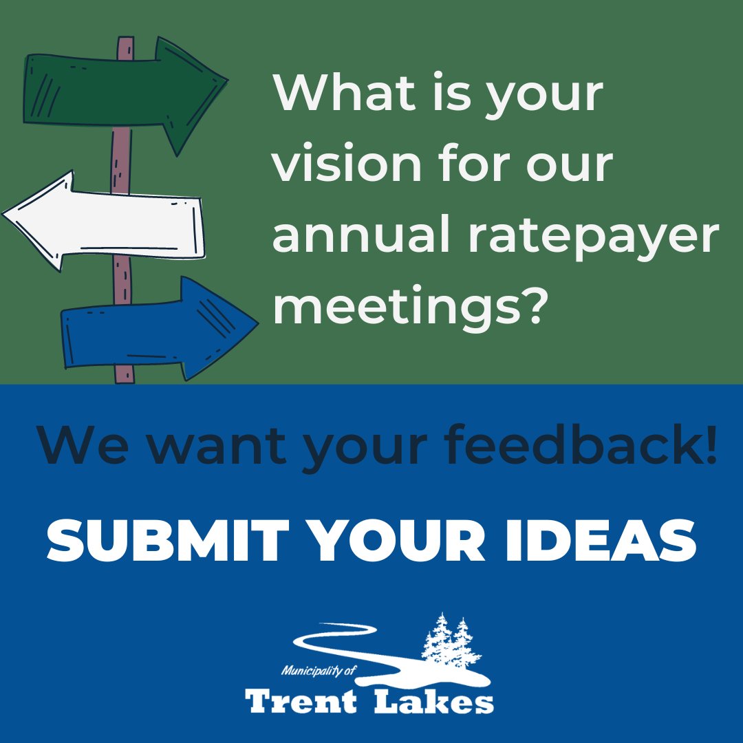 Have your voice be heard for the future of our annual ratepayer meetings.

Thoughts expressed in the form will be brought to Council to help decide the format of meetings moving forward.

Let us know your thoughts by June 27: forms.trentlakes.ca/Feedback-For-A…   #trentlakes