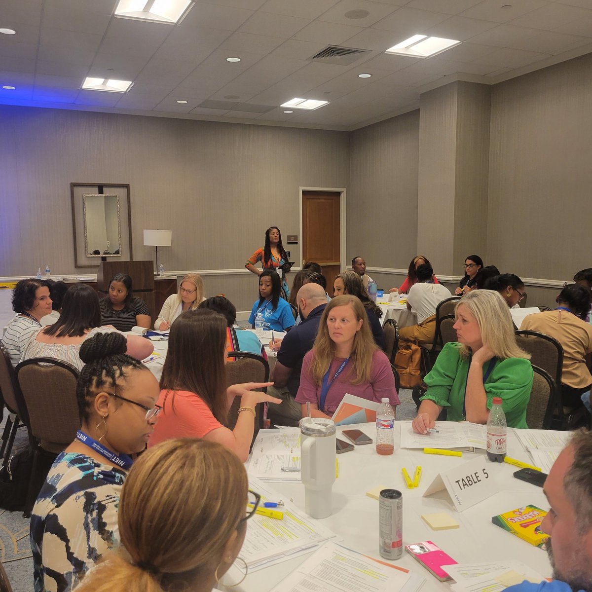 TheresaHamiton's tweet photo. @ladazhaford &amp; @ChristinaHulin are engaging leaders in identifying the impact of instructional leadership implementation to find evidence of impact on teacher practices &amp; student outcomes. #NSI2023 #BayouBabes https://t.co/VmMknN1m5i
