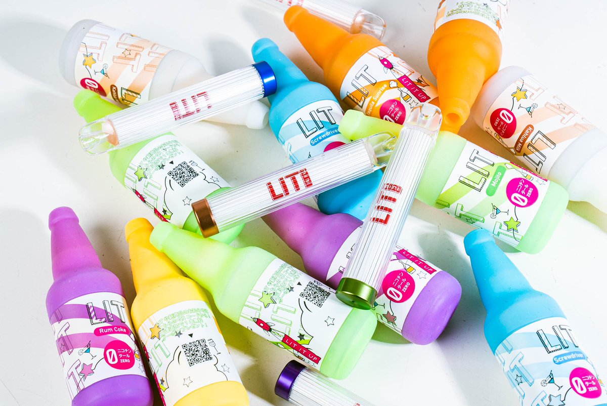 【光るノンカクテルシーシャ】
選べる光フレーバー✨

▼LIT
6種 : テキーラサンライズ・スクリュードライバー・ラムコーク・カルーアミルク・モヒート・ピニャコラーダ

▼LIT mini
5種 : キャラメルアップル・スクリュードライバー・メロンボール・モンブラン・グレープワイン