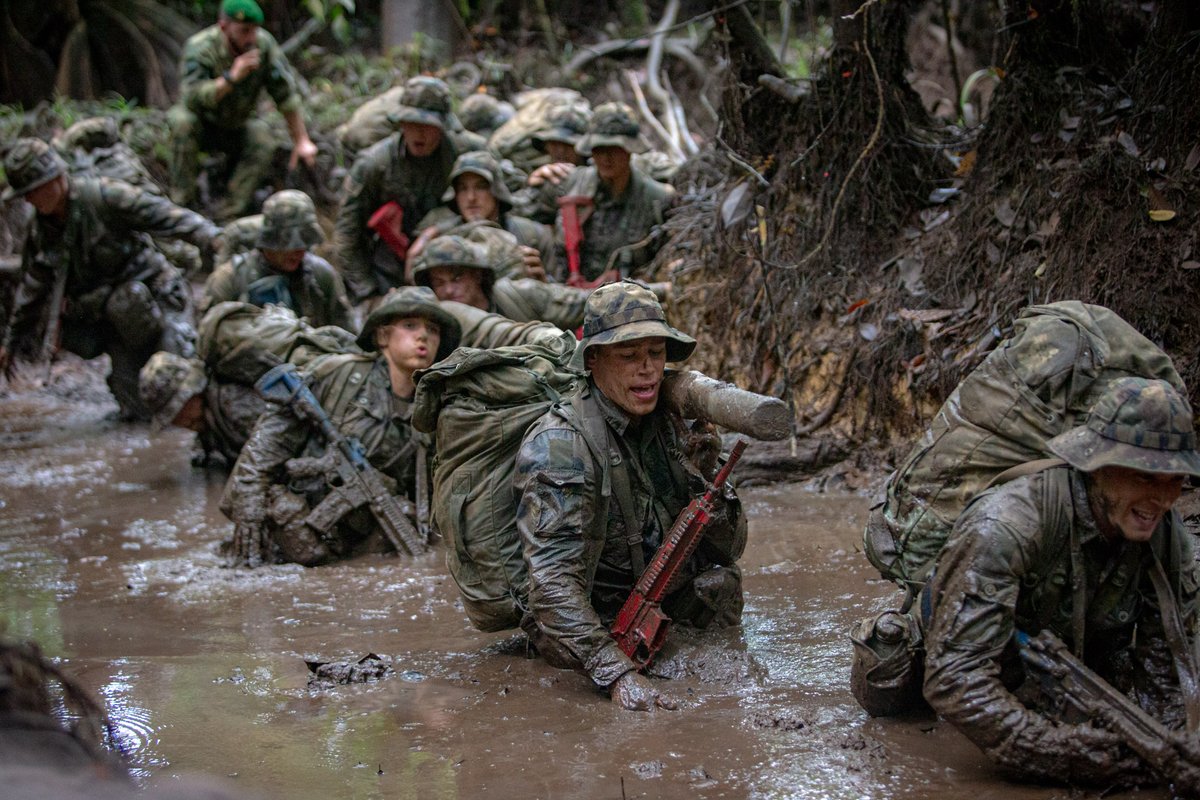 SaintCyrCoet's tweet image. [ Se confronter à l’enfer vert ]
Humilité, dépassement de soi et sens du collectif.
Félicitations aux élèves-officiers de la Promotion Le Cocq qui se sont vu remettre leur brevet aguerrissement.
Selva !
#FiersDeNosSoldats
📸 @Chefdecorps3REI - #CEFE