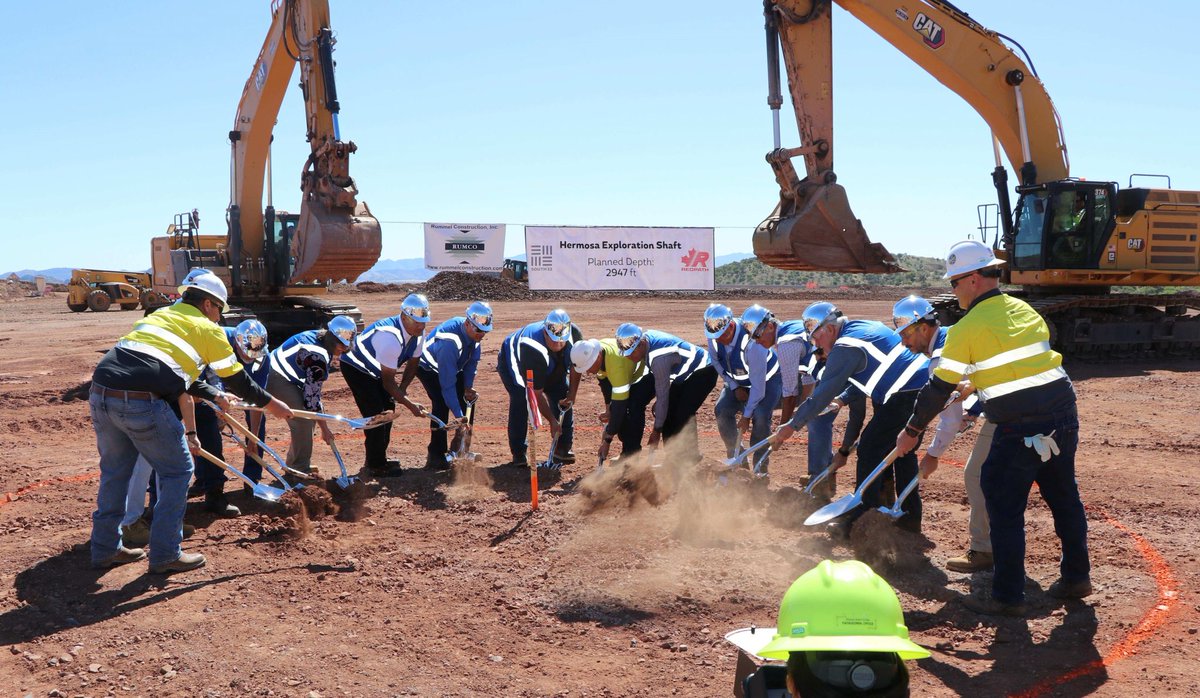 im_mining's tweet image. South32 and contractor Redath have broken ground on one of two exploration shafts at the Hermosa project in southern Arizona, USA, in a sign of major progress at  the base and battery metal project | rb.gy/glk7i @South32 #Hermosa #Redpath #shaftsinking