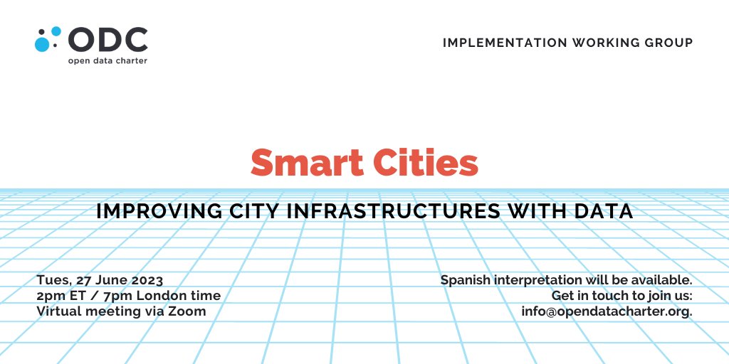 We hope you can join us next Tues, 27 June 2023 at 2pm ET time / 7pm London time with speakers:

🔹<a href="/IvanMDuran/">Iván Durán</a>, Bogota City
🔹<a href="/MAlexandraVCC/">Maria Alexandra Cunha</a>, Fundação Getulio Vargas, Brazil
🔹<a href="/benhur07b/">Facade for mastodon.social/@benhur07b</a>, <a href="/SmartCTorg/">SmartCT</a>

We'll discuss how cities have improved infrastructures with #data.