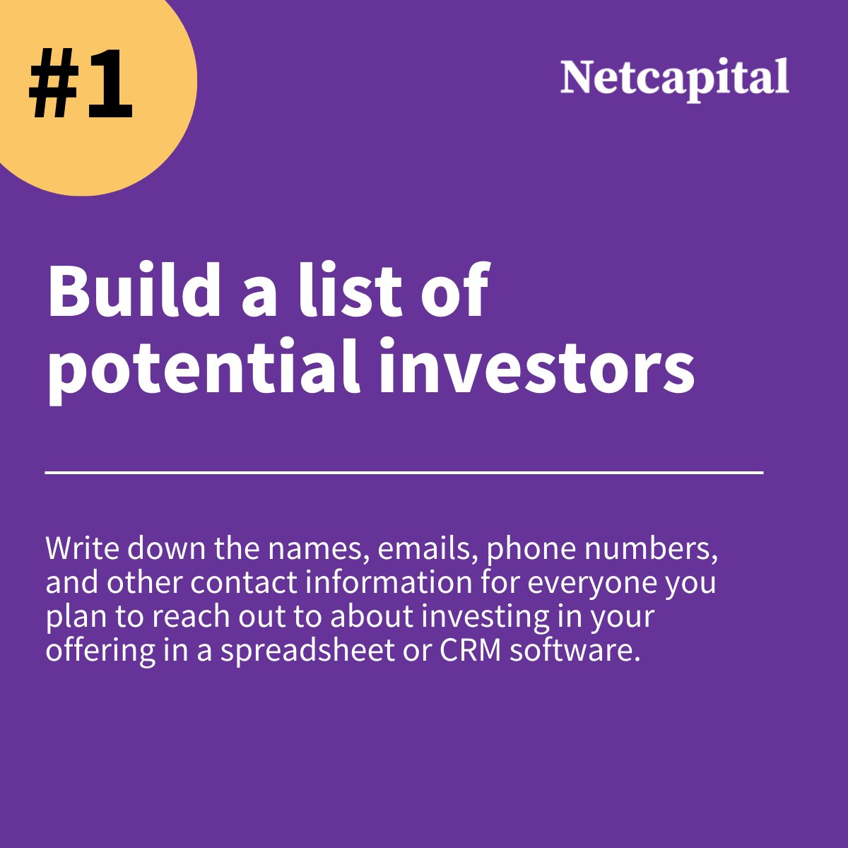 jfrishman37's tweet photo. Looking to #RaiseCapital? @netcapital recently shared our fundraising best practices for #entrepreneurs building their investor community. Swipe through for tips and contact us to find out how we can help you get started: https://t.co/7NM4mtkeFx https://t.co/eB5o2kAxLD
