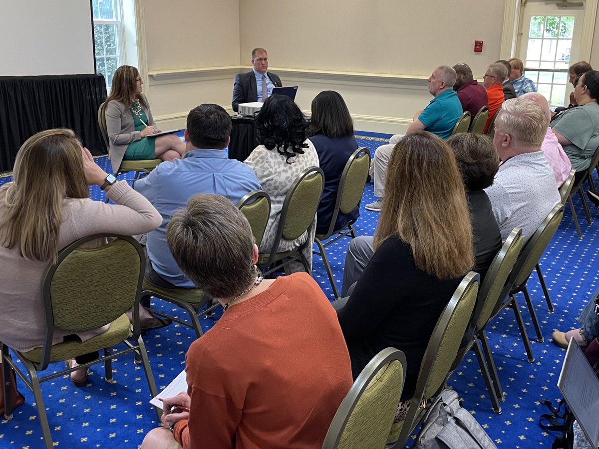 Exciting breakout session at @VaPrincipals Conference! Honest conversation with @VDOE_News Superintendent Dr. Lisa Coons and Chief of Staff Dr. Raley about designing an accountability system that's meaningful, transparent, and less complex. #OpportunityAwaits