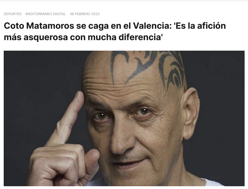 vixcamunt's tweet photo. Mención aparte merece @COTOMATAMOROS_1, el mayor odiador, provocador,..., que un día se vistió de "pirómano", cogió bidón de gasolina y mechero para pegar fuego a una afición, sentimiento, historia..., que representa ser del @valenciacf https://t.co/iJ38E3Qcpw