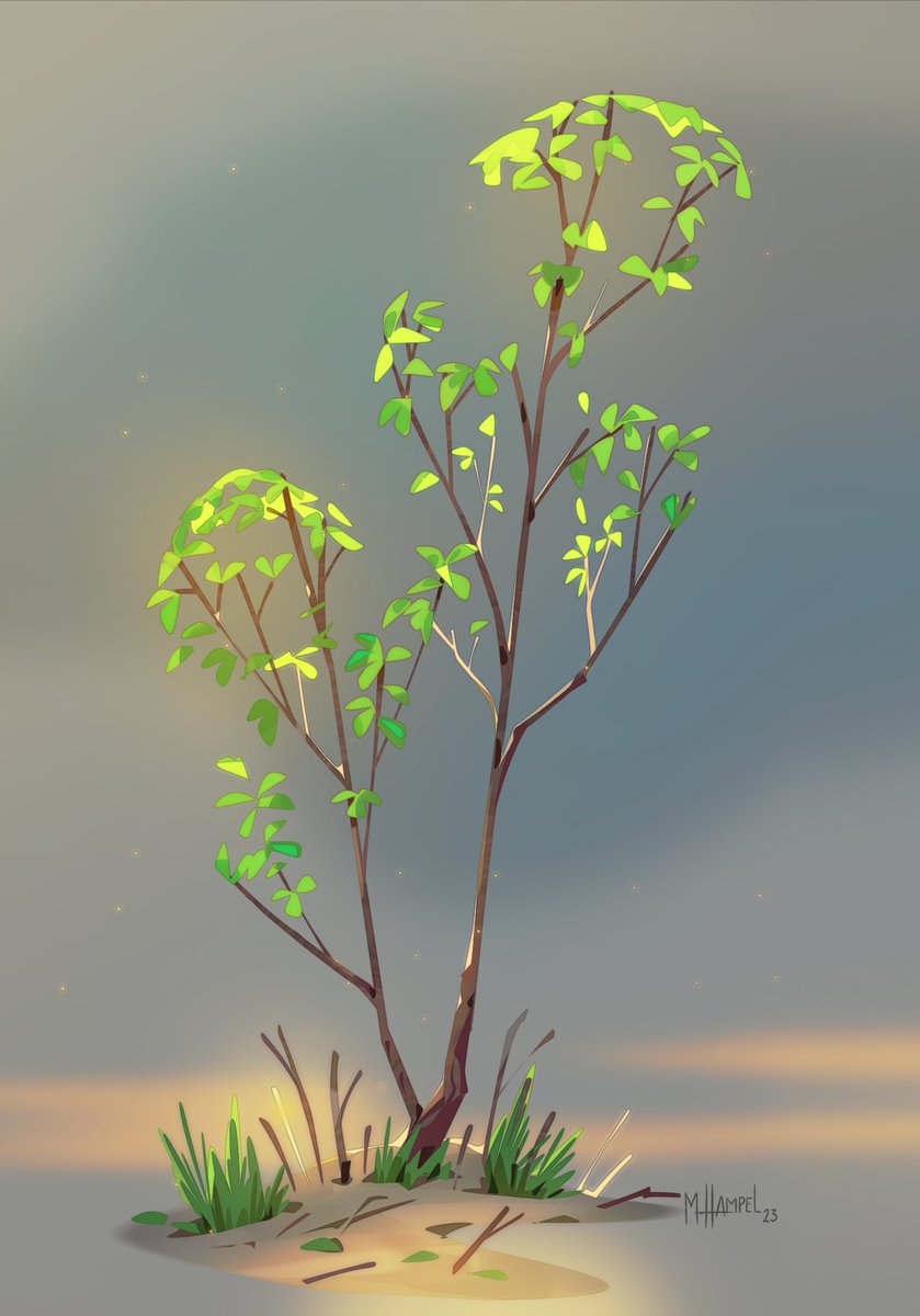 「little tree study」|Marcel Hampel | on PATREON & GUMROADのイラスト