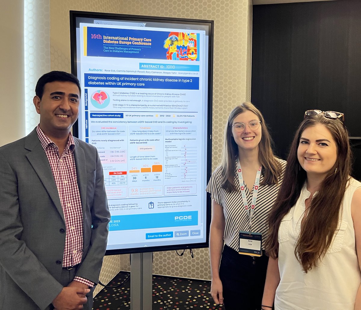 Enjoyed connecting with colleagues from across Europe at #PCDE2023. We learned about some of the key challenges faced by primary care practitioners in managing diabetes and CKD, and the role of tech in developing innovative solutions to support patients and clinicians.