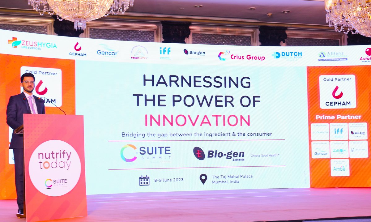 BiogenExtracts's tweet image. We had the honor of being the Nutraceutical Innovation Partner at Nutrify C-Suite Summit 2023 for a second year in a row! We were able to share our insights on Harnessing the Power of Innovation for value creation for the consumer through ingredients. 

#csuitesummit2023 #nutrify