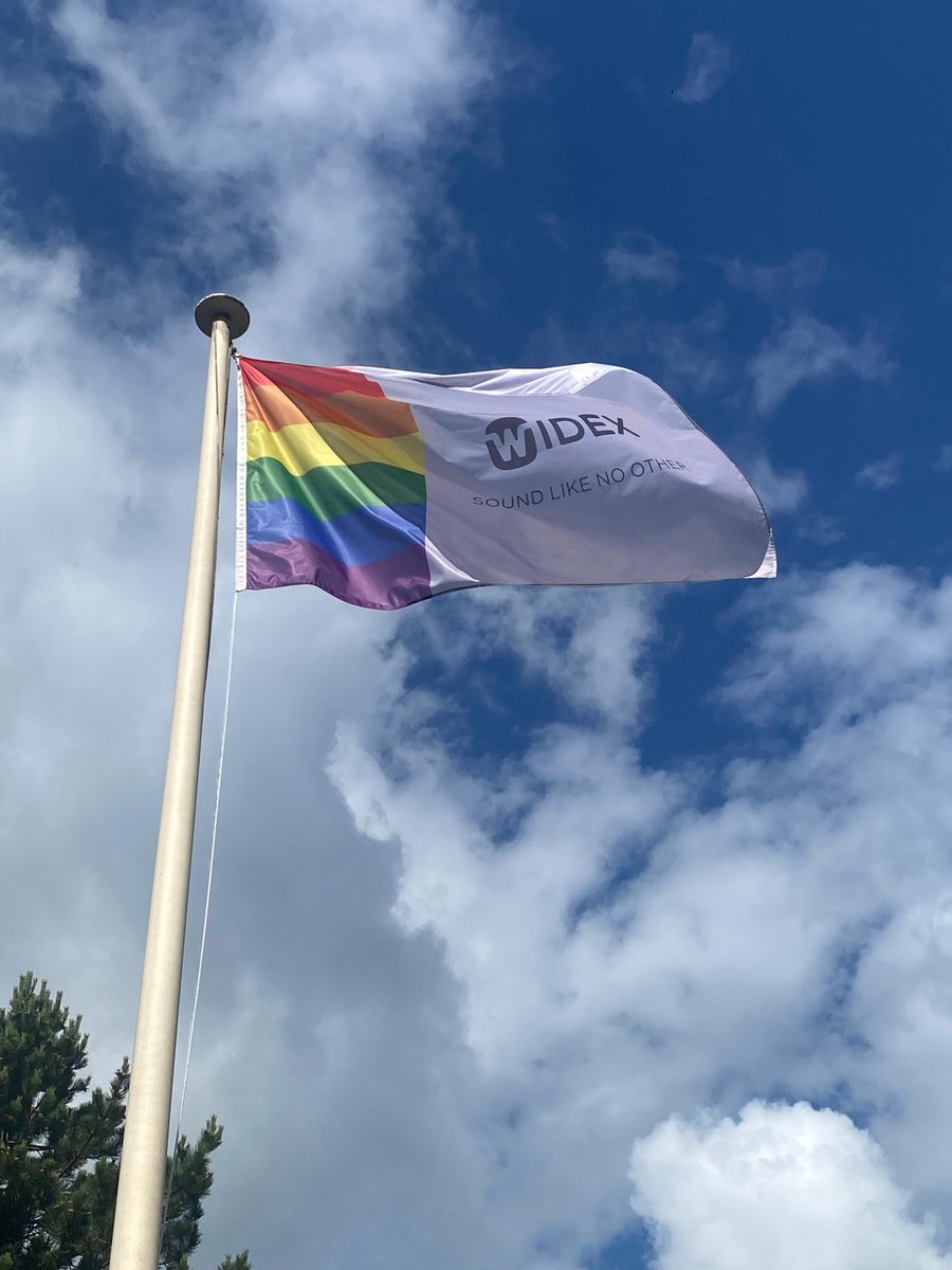 Our Pride flag is flying proudly outside Widex UK HQ this month in support and celebration of all our LGBTQ+ friends 🏳️‍🌈🌈

#Pride #LGBTQ+ #Rainbow #Widex