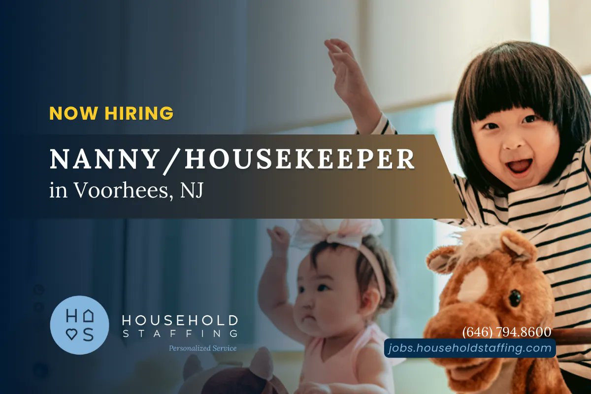 HIRING: Nanny/Housekeeper in Voorhees, NJ

Private family in Voorhees is in search of a fun, experienced Nanny/Housekeeper to work in their home.

Click to apply: jobs.householdstaffing.com/job/13494365/

#NannyJob
#HousekeepingJob
#JobOpportunity
#NowHiring