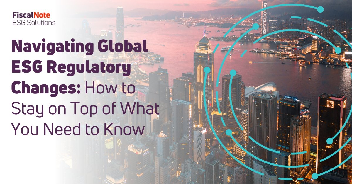 From deforestation legislation in the #EU to Hong Kong’s new recommendations for #ESG disclosure, learn about recent updates to the global ESG regulatory landscape and what they mean for corporations, ESG professionals, and investors. (<a href="/FiscalNote_ESG/">FiscalNote ESG Solutions</a>) eqm.ai/insights-trend…