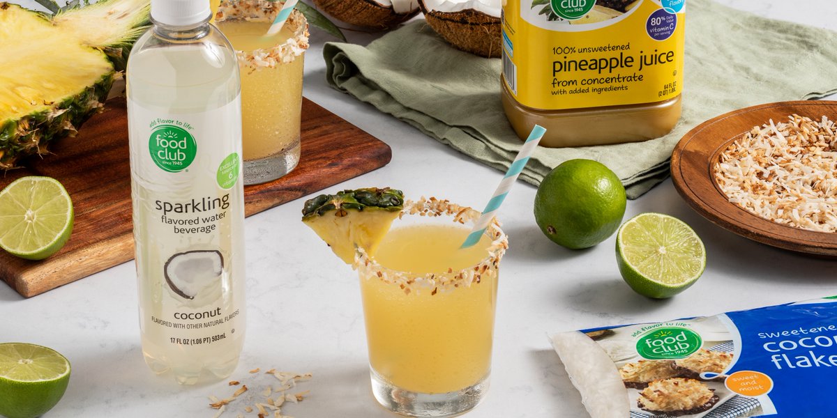 Wishing for a summer vacation? Escape with this Pineapple Coconut Spritz! 🍍🥥🍹 Check out our recipe here: pin.it/1oqnp8n