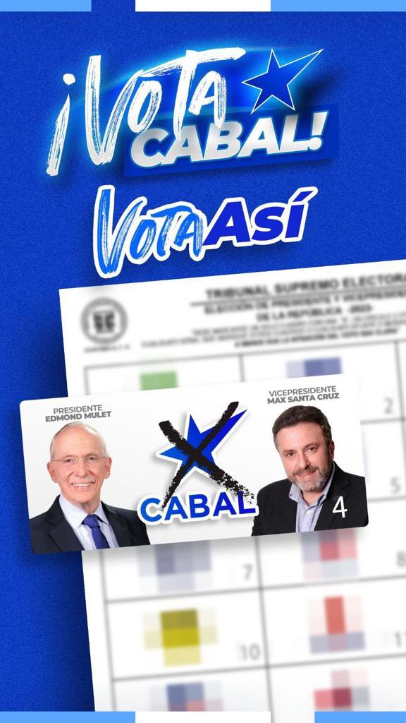 Cabal_Toto's tweet photo. Totonicapán este 25 de Junio
Vota CABAL.
Cada día hay totonicapenses que queremos seguir con lo bueno y seguir con más el desarrollo integral.
NADA ES IMPOSIBLE y juntos lo seguiremos logrando.
#MuletPresidente
#LuisAlcalde
#TitoDiputado
Nada es Imposible.!  Totonicapán. https://t.co/9hr4ArdFwS