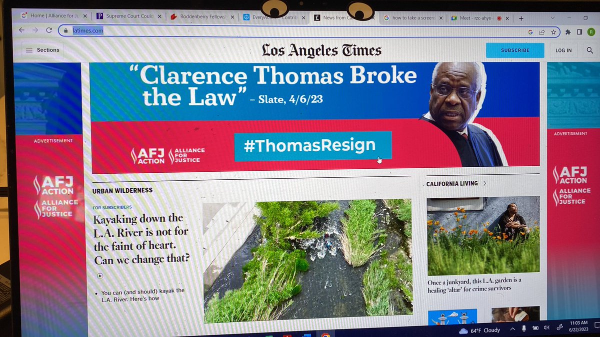 BrooksRakim's tweet image. ICYMI: @AFJustice and @AFJAction took over @latimes webpage today with our #ThomasResign campaign. It’s all over and impossible to miss—Go check it out!