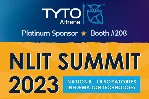 Tyto Athene is a Platinum Sponsor at NLIT Summit 2023! Find us next week at booth # 208 to hear about our ongoing mission support of the DOE National Laboratory system and how our innovations in #Cyber and #IT have contributed to the NLIT mission.