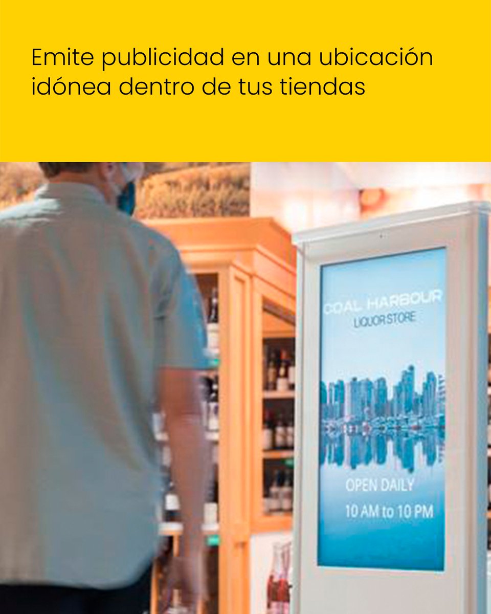 ProsegurGlobal's tweet image. Y sabes qué es lo mejor? ¡Que puedes costear el servicio gracias a la publicidad emitida en las pantallas!😏

No te quedes atrás y súmate a la digitalización para incrementar la rentabilidad de tu negocio👉🏼prosegur.es/blog/seguridad…

#ProsegurSecurity #EVOSYSTEM #EAS