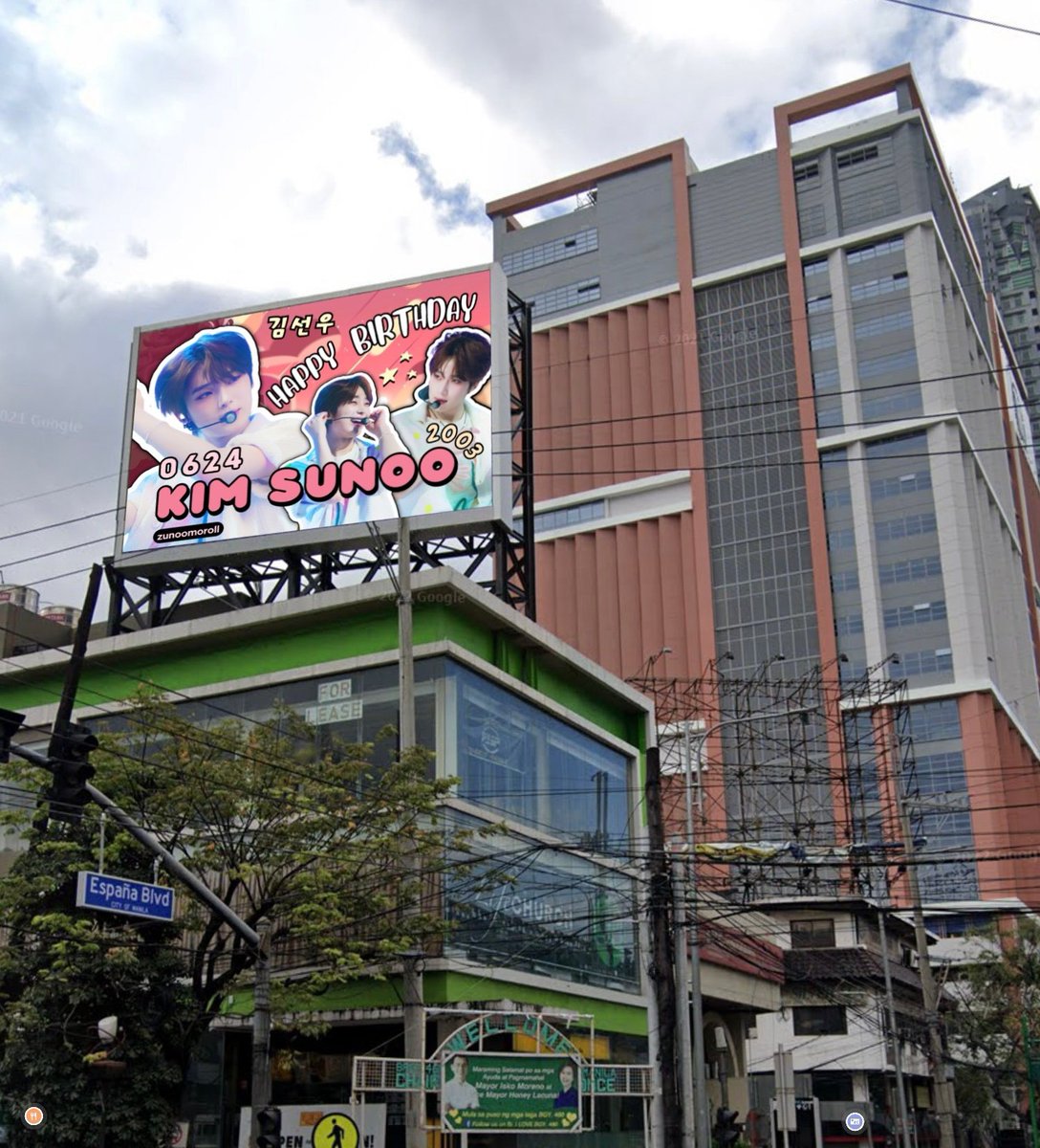 zunoomoroll's tweet photo. [SUNOO ESPAÑA LED AD]

Say goodbye to the Rain in España as this Ray of Sunshine is filling the streets of Manila with his warm smile!

✽Date: 23/06/24 – 23/06/26
✽Time: 06:00 – 20:00
✽Location: 851 A.H. Lacson cor. España Blvd. Manila. 
   
#SUNOO #엔하이픈_선우 https://t.co/5Mr7yumkfW