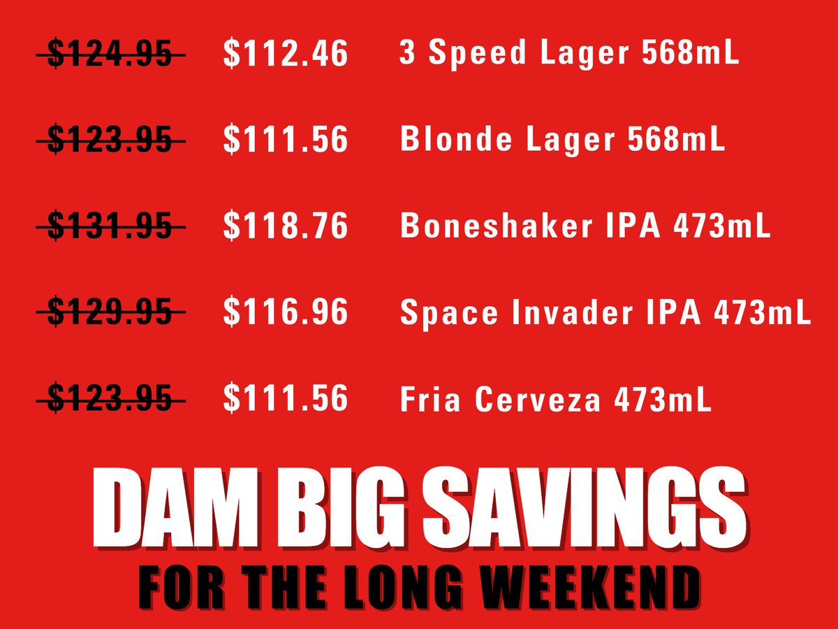 Our DAMGOOD Canada Day Beer Sale is now on! Stock up this weekend and save big with 10% off select 50 packs. Visit online, our retail stores, or download our APP for sale pricing 🍻🍻
amsterdambeer.com/pages/buybeer