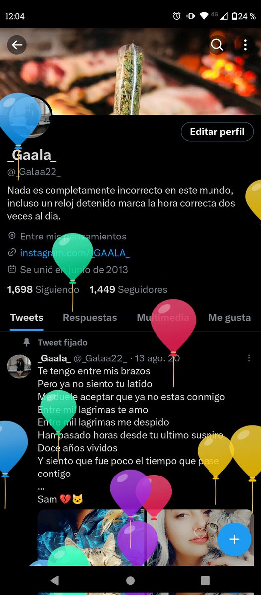 _Galaa22_'s tweet photo. Aguante @Twitter y sus globitos de cumpleaños https://t.co/zJ2A4U0ENv
