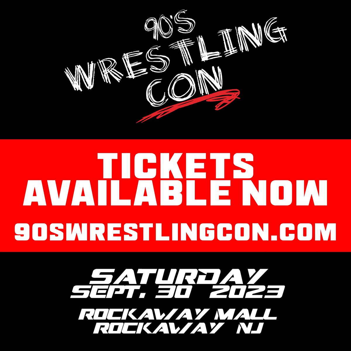 Tickets are available now for 90s Wrestling Con at 90sWrestlingCon.com