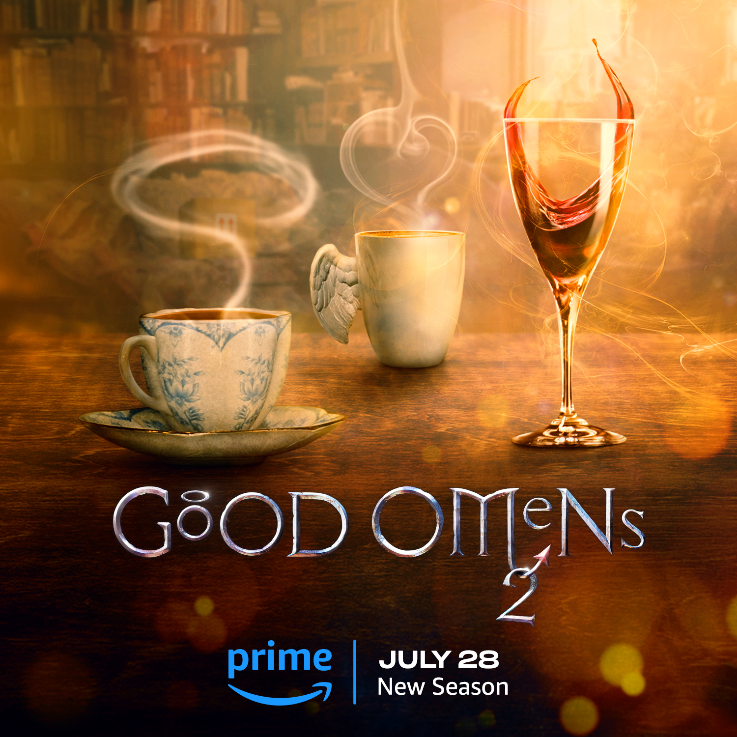 Tea time in nieuwe Good Omens S2 teaserposter
