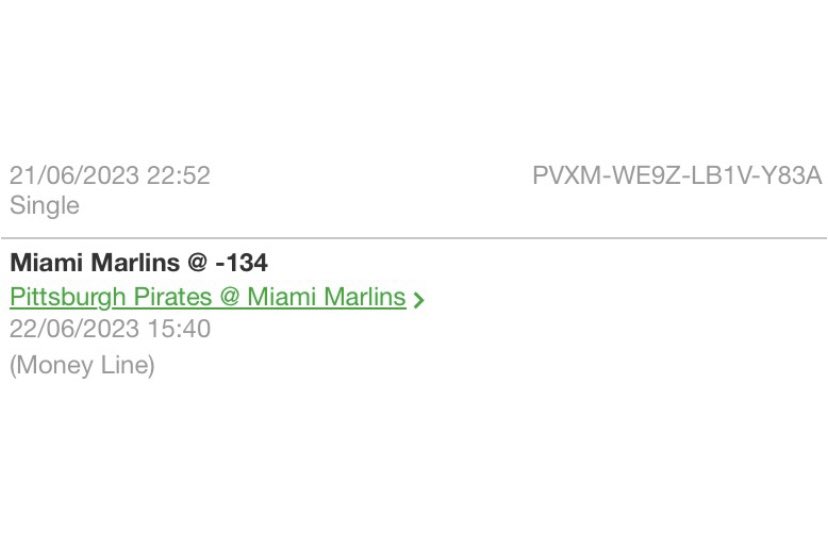 Thursday's Free Play

Marlins ML -134

#GamblingTwitter #MLB #MLBPicks #sportsbettingtwitter #sportsbettingpicks #SportsGambling #bettingpicks