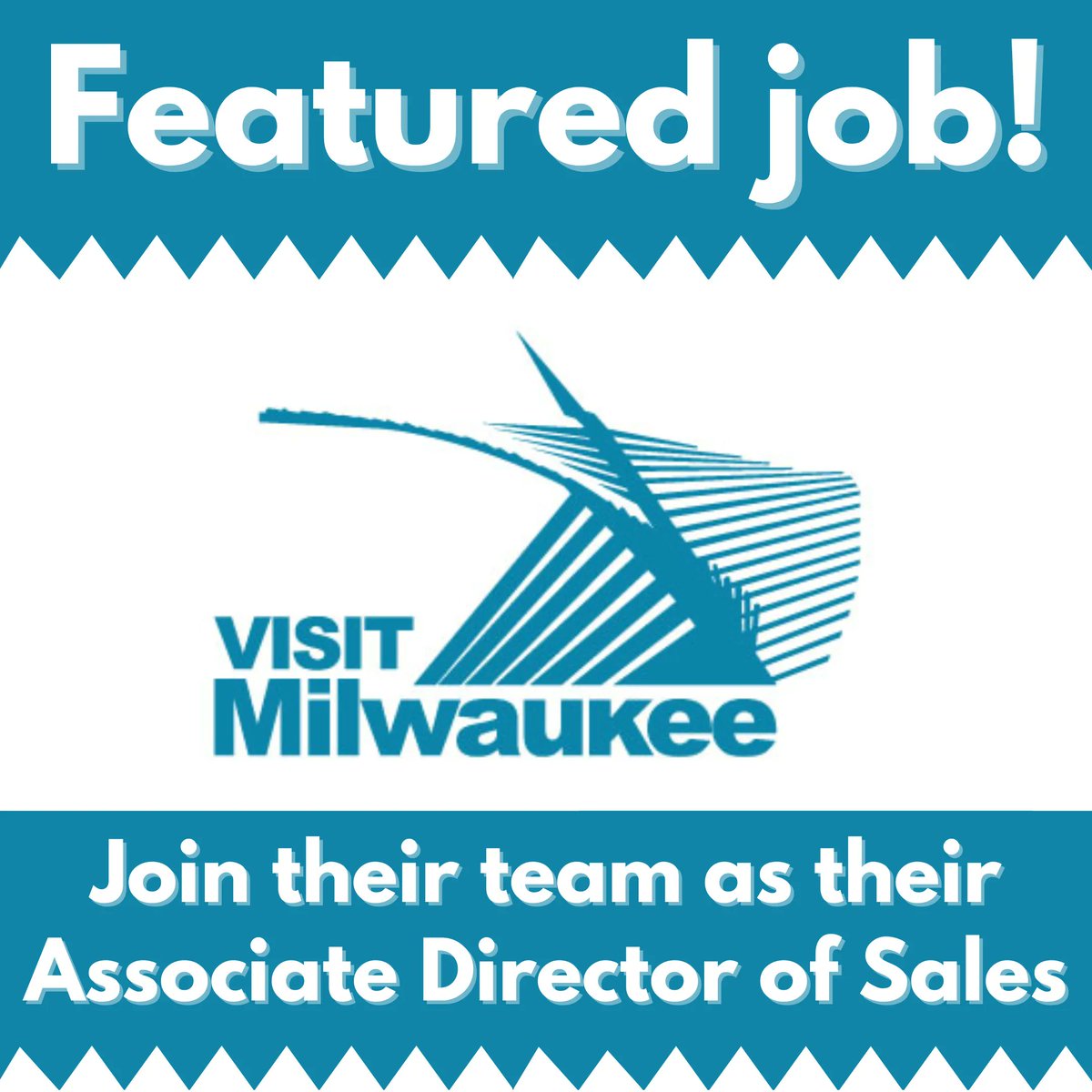 Join @visitmilwaukee's team as their Associate Director of Sales. Learn more or apply ➡️ bit.ly/3NjL0uC today for this important #job opening in #Milwaukee!

#NonprofitJobs #MKE #MKEjobs #MilwaukeeWI #MilwaukeeJobs #BusinessJobs #MarketingJobs #NonprofitMarketing #WIjobs