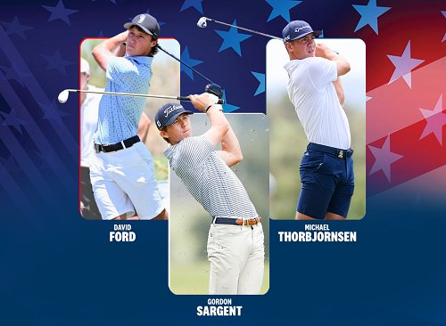 JUST IN FROM THE #USGA: Michael Thorbjornsen, 21, of Wellesley, Mass., Gordon Sargent, 20, of Ala., and David Ford, 20, of Ga., have earned places on the 2023 USA Walker Cup Team as the top Americans in the World Amateur Golf Ranking® as of June 21. #MassGolf