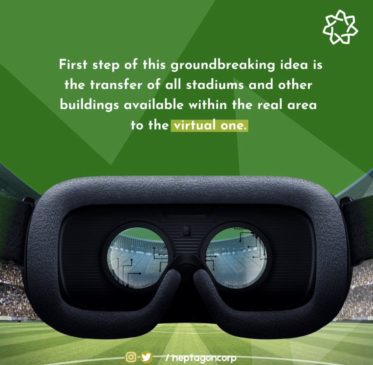 Heptagon (@heptagoncorp) on Twitter photo Using the real dimensions of Stadiums/Arenas, HEPTAGON UNIVERSE builds a Virtual example of the existing world within the HEPTAGON and create a VIRTUAL UNIVERSE that is fully compatible with reality. More information👉🏻 hptgn.io
#crypto #Metaverse #LiveStream #VR46 Using the real dimensions of Stadiums/Arenas, HEPTAGON UNIVERSE builds a Virtual example of the existing world within the HEPTAGON and create a VIRTUAL UNIVERSE that is fully compatible with reality. More information👉🏻 hptgn.io
#crypto #Metaverse #LiveStream #VR46